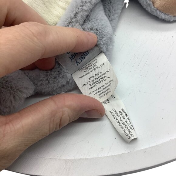 Mary Meyer Gray Plush Elephant Lovey Toy Textured Belly Pattern Security 14" - Picture 3 of 8